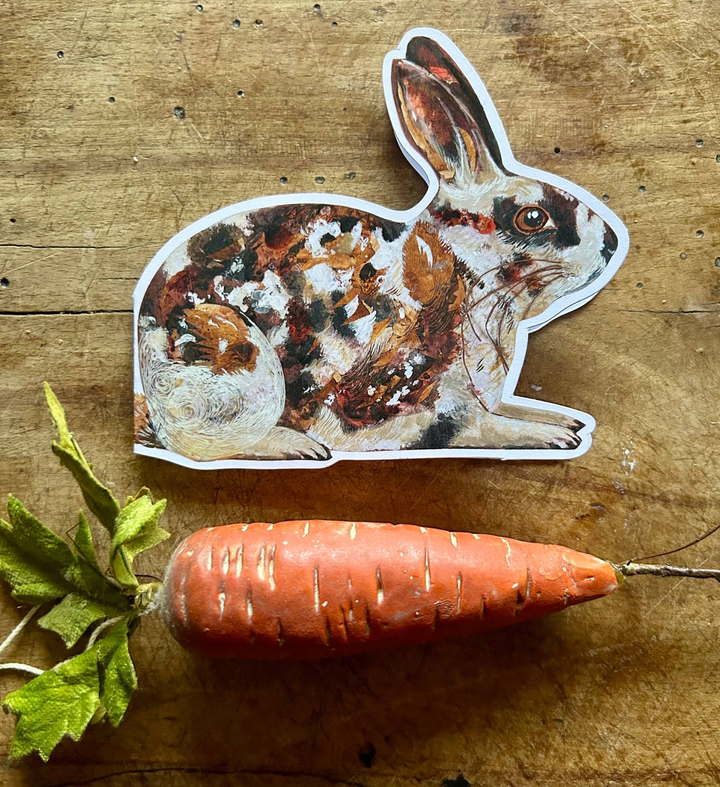 Thumper die cut blank greeting card 