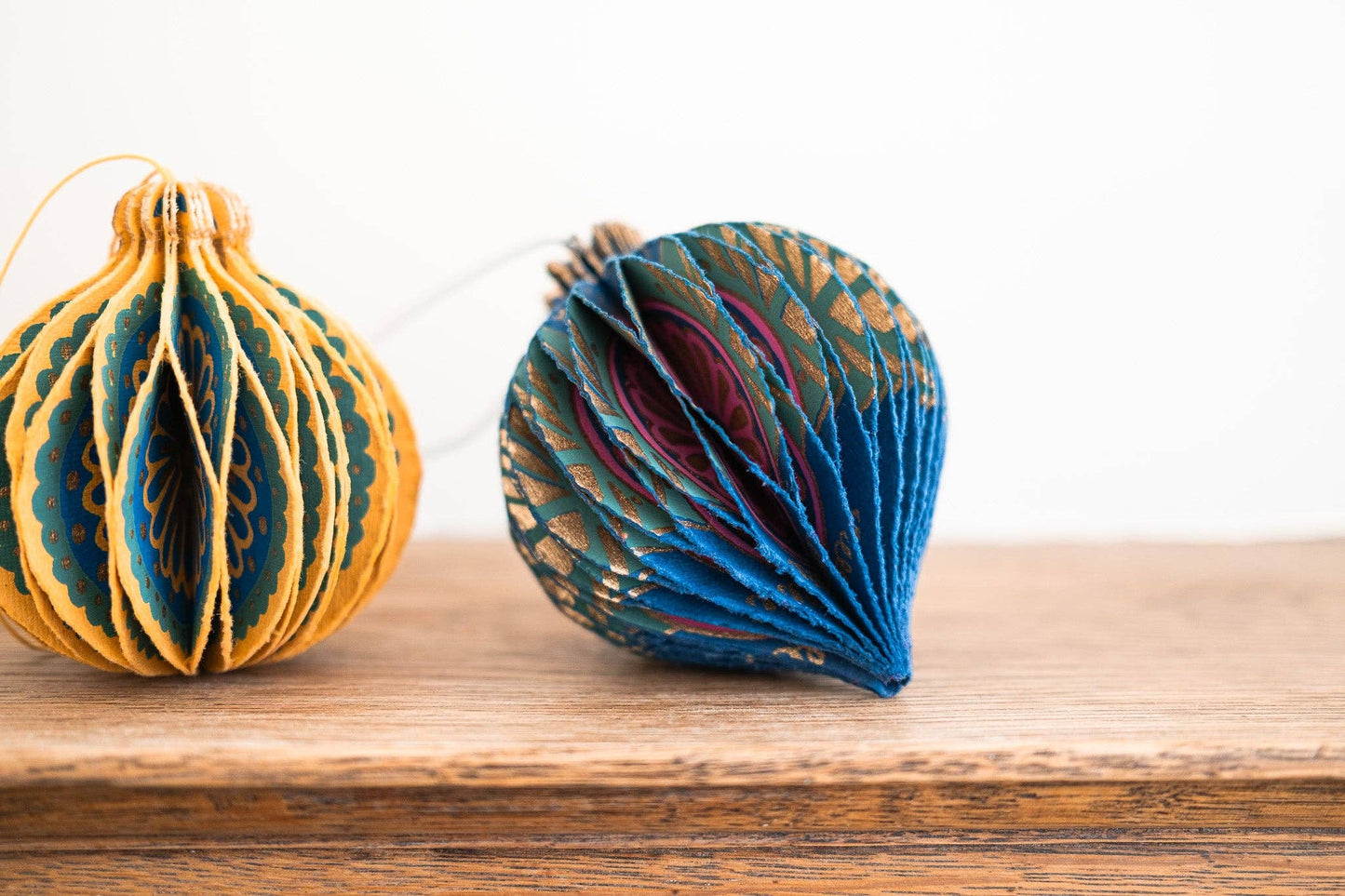 Blue Bauble Honeycomb Decoration