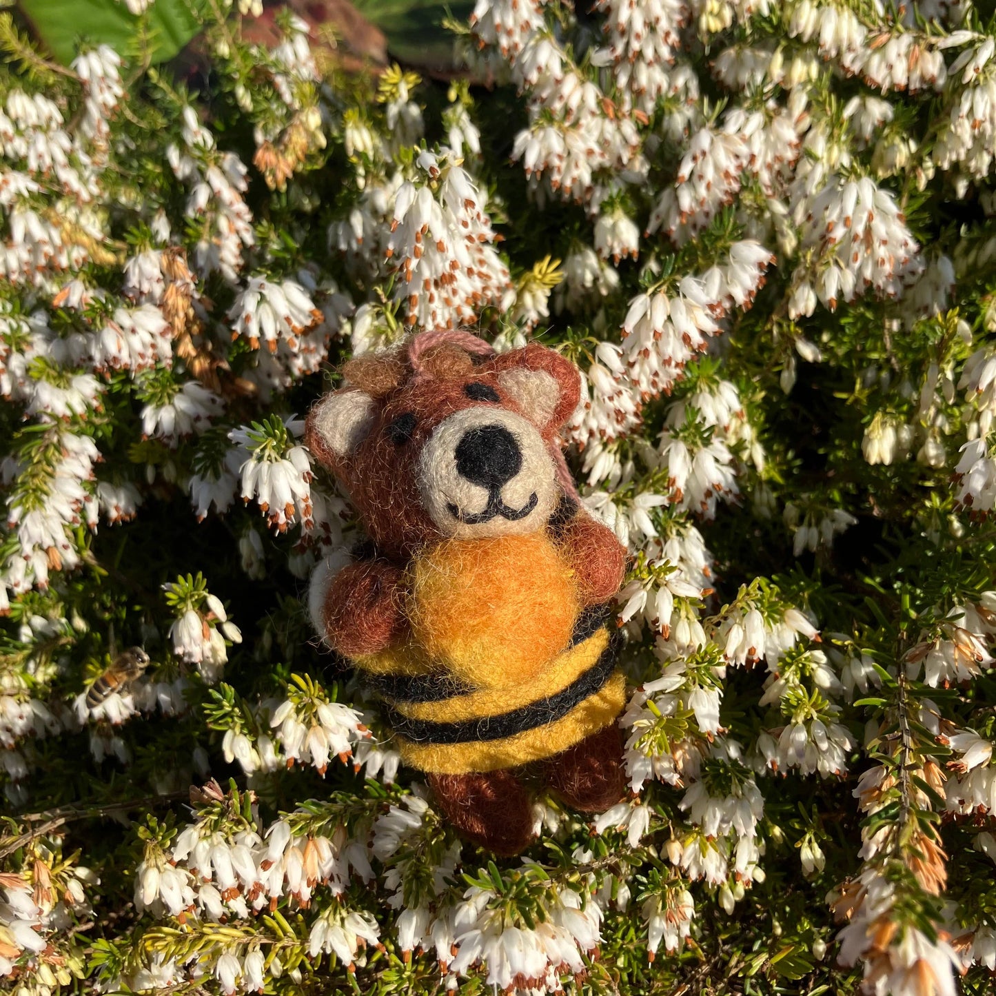 Handmade Felt Howie Honey Bee Bear Hanging  Decoration