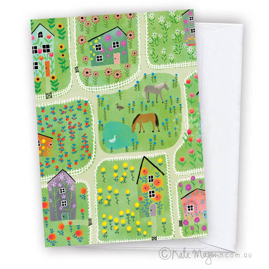 Flower Farms GREETING CARD