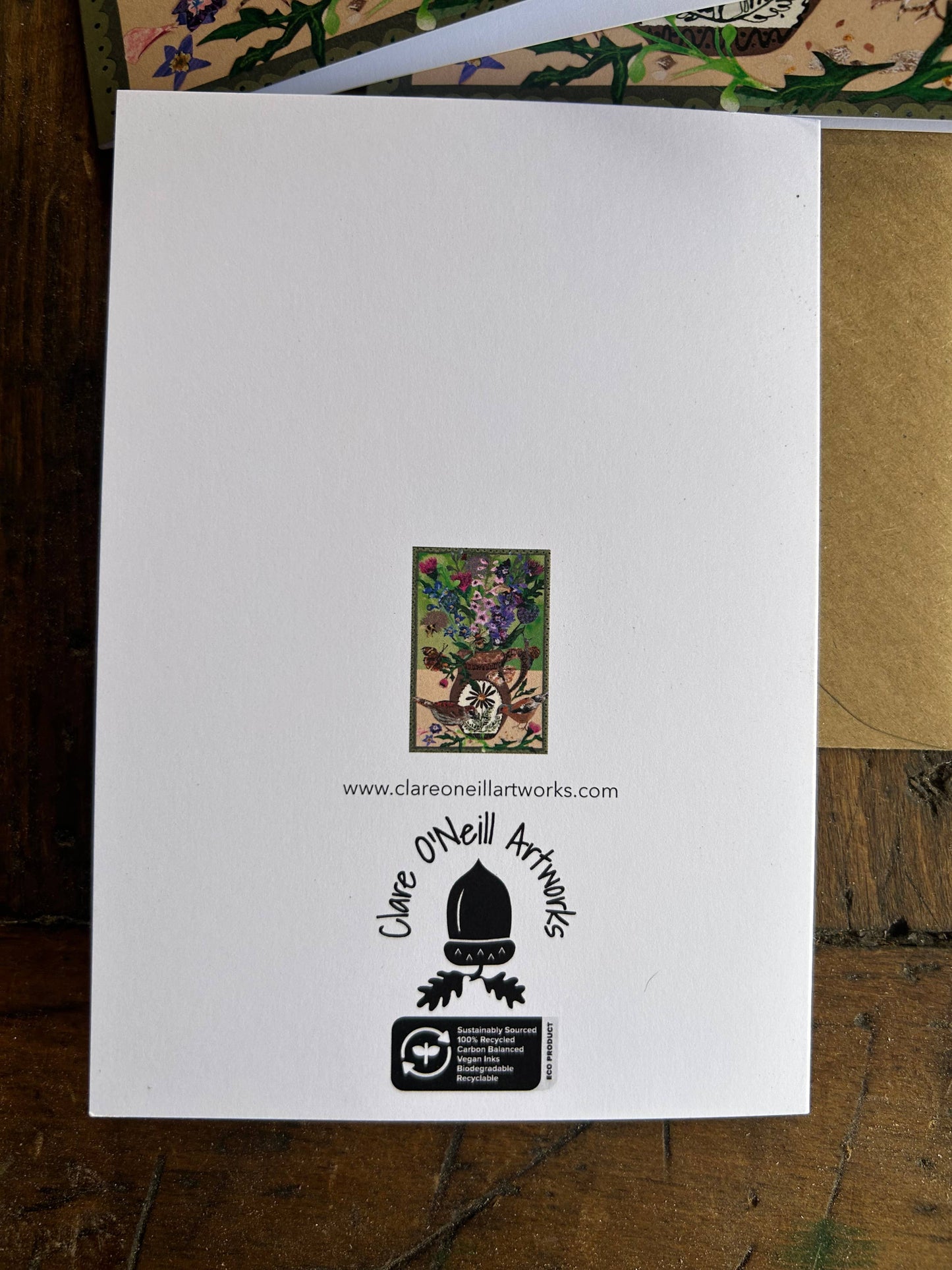 A6 Summer Blooms blank greeting card