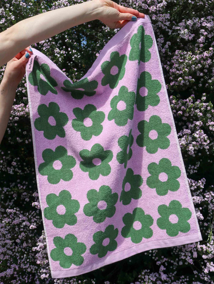 Mosey Me Flowerbed Hand Towel