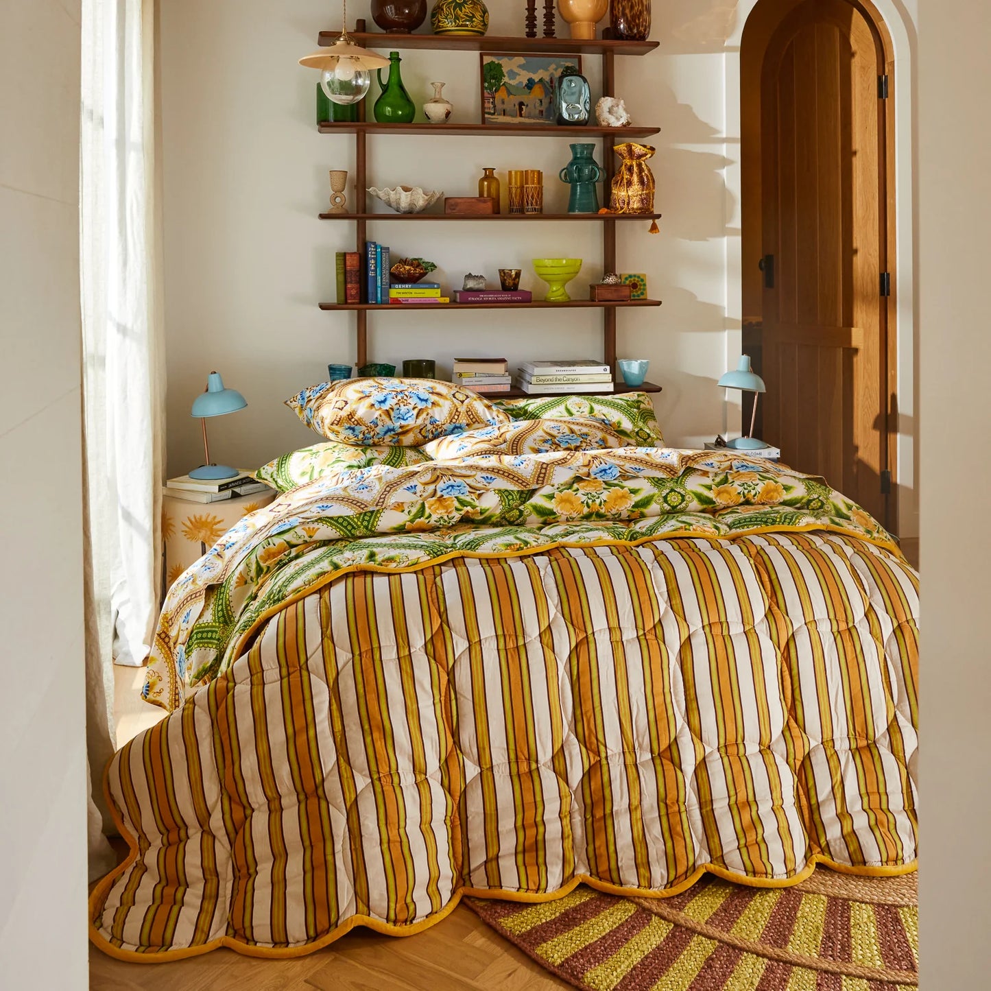 Sage x Clare - Margaret Scalloped Quilted Coverlet