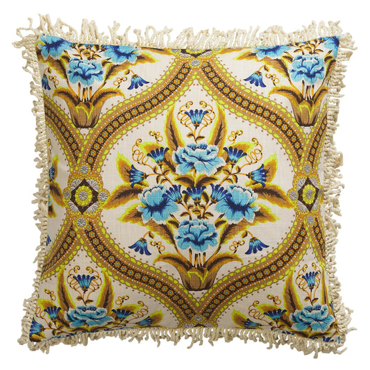 Sage and Clare Margaret Fringe Cushion - Clay