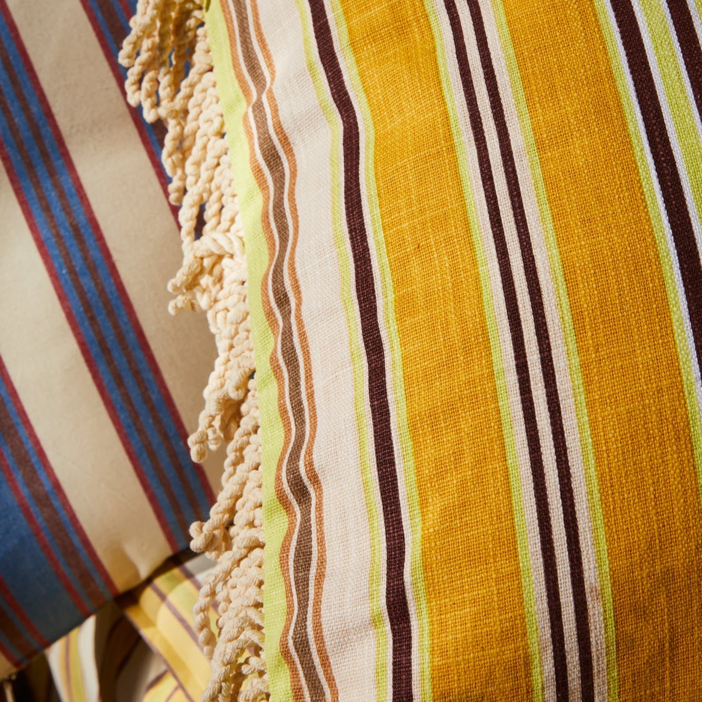 Sage and Clare Margaret Fringe Cushion - Clay