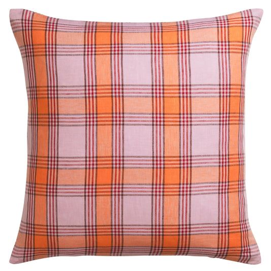 Sage and Clare Isla Linen European Pillowcases - Vivid Coral