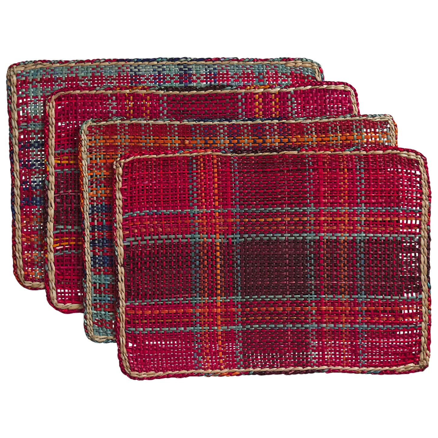 Sage and Clare Isla Placemats - Crimson