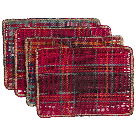 Sage and Clare Isla Placemats - Crimson