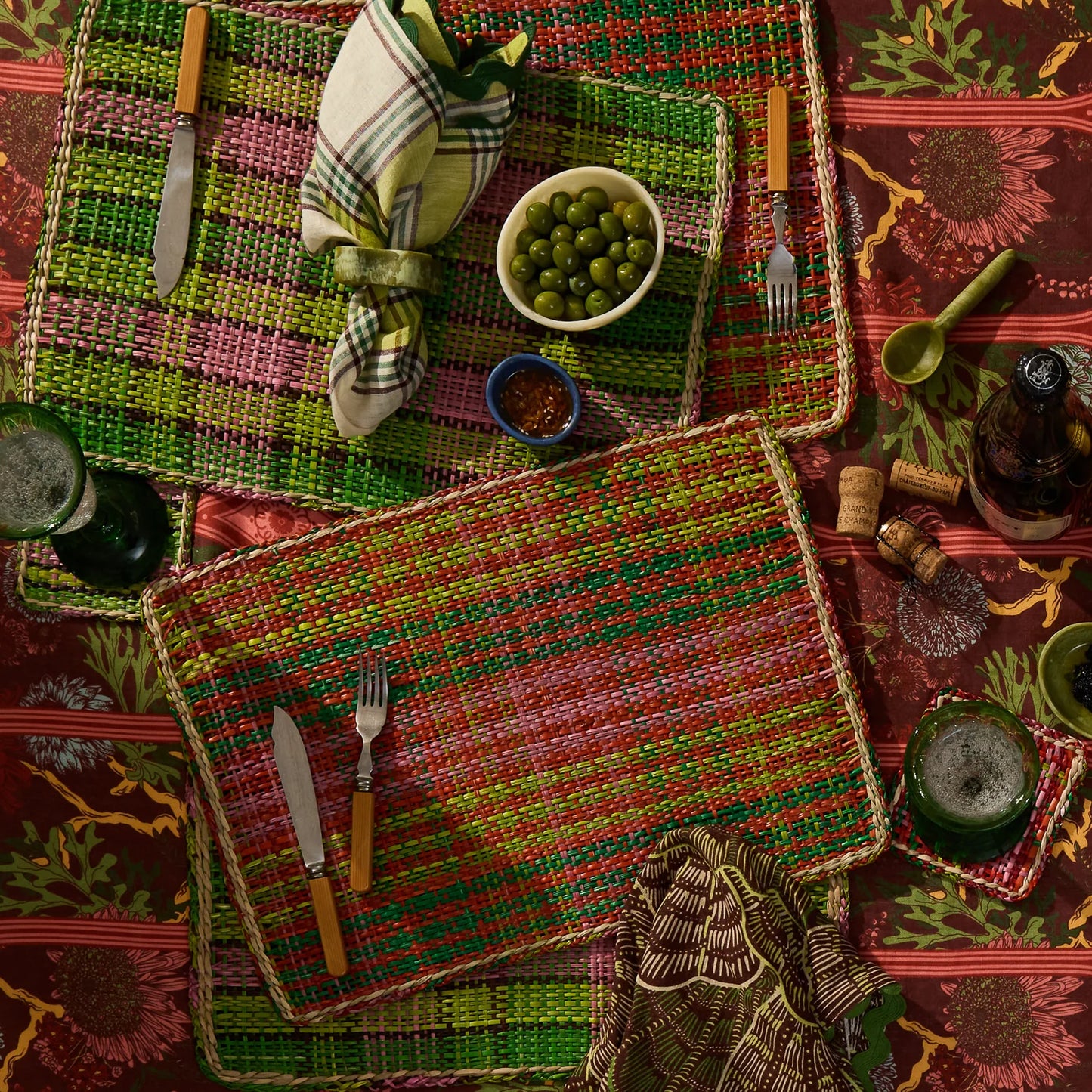 Sage and Clare Isla Placemats - Key Lime