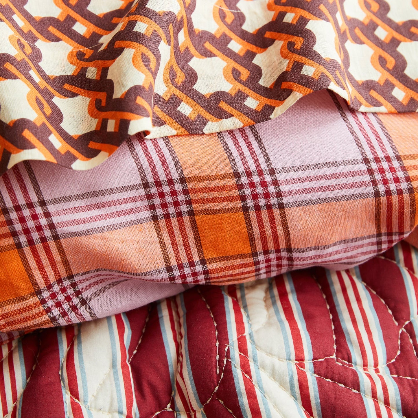 Sage and Clare Isla Quilt Cover - Vivid Coral