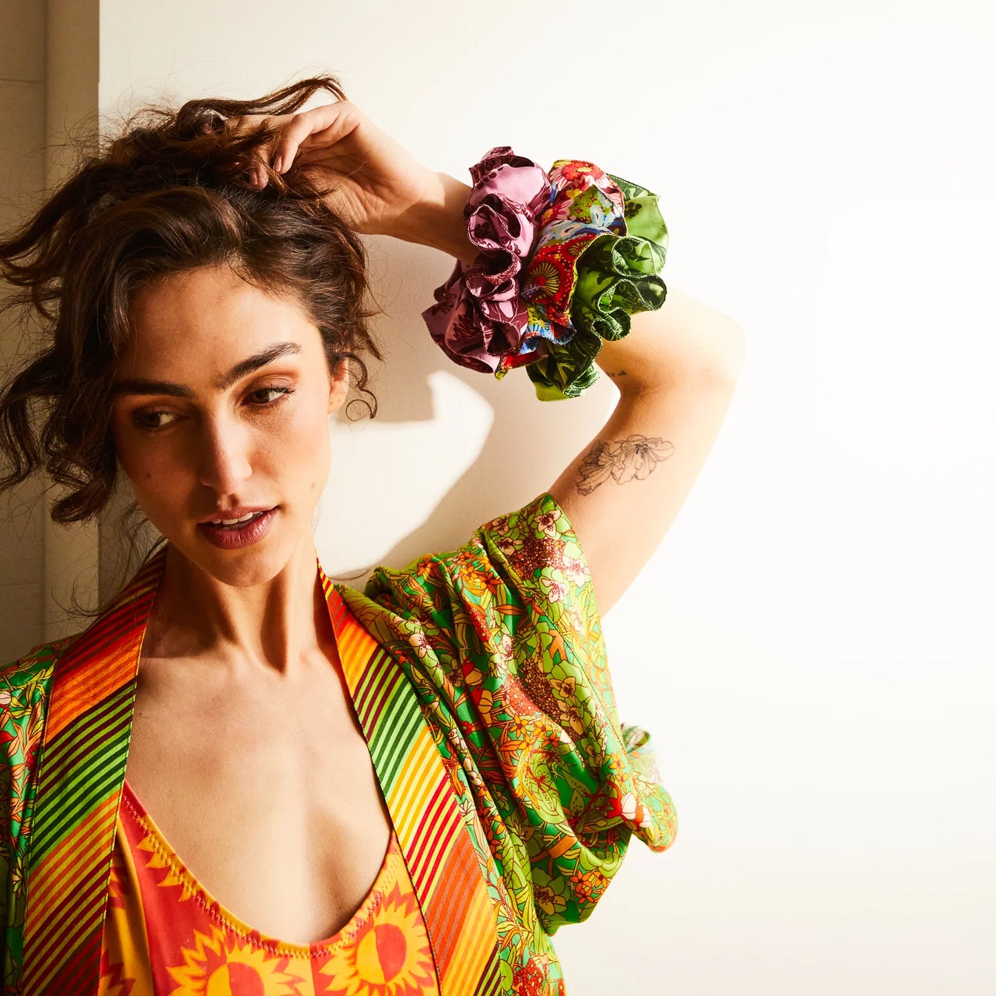 Sage and Clare Delphine Silk Scrunchie Set