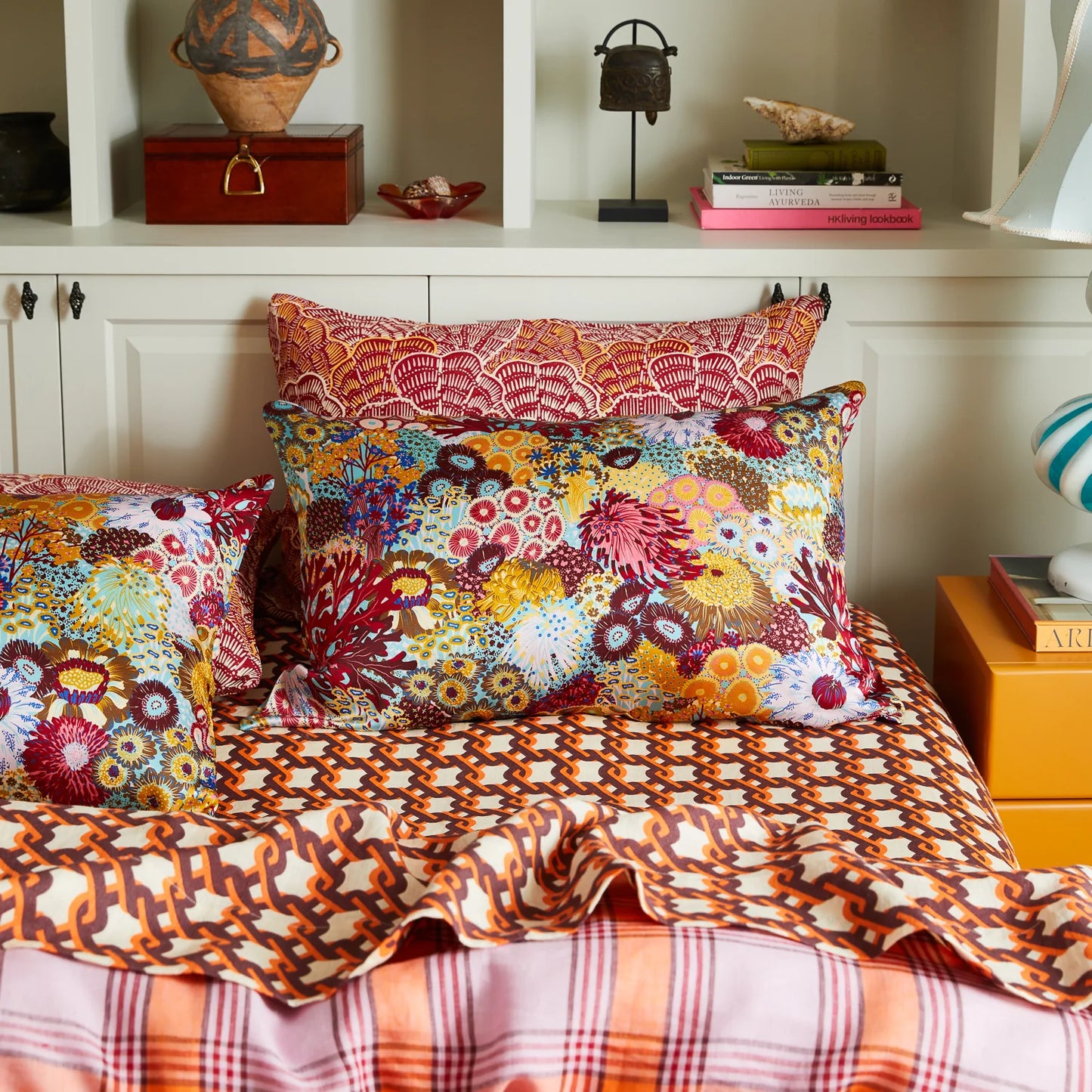 Sage and Clare Silk Pillowcase - Coralie Cerulean