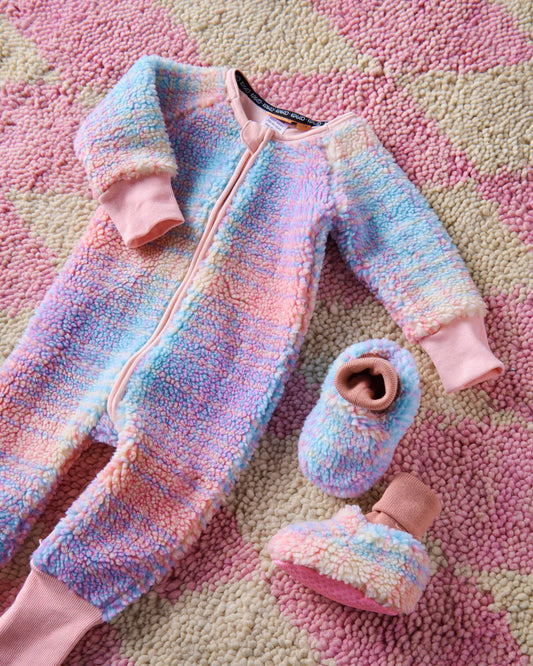 Kip and Co Sherpa Baby Booties - Pastel Dreams
