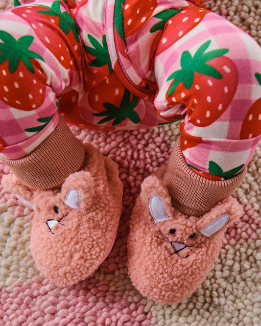 Kip and Co Baby Booties - Bunny Pink