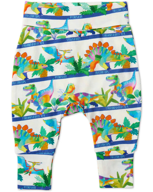 Kip and Co Drop Baby Crotch Pants - Dino