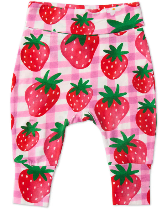 Kip and Co Drop Baby Crotch Pants - Strawberry Jam