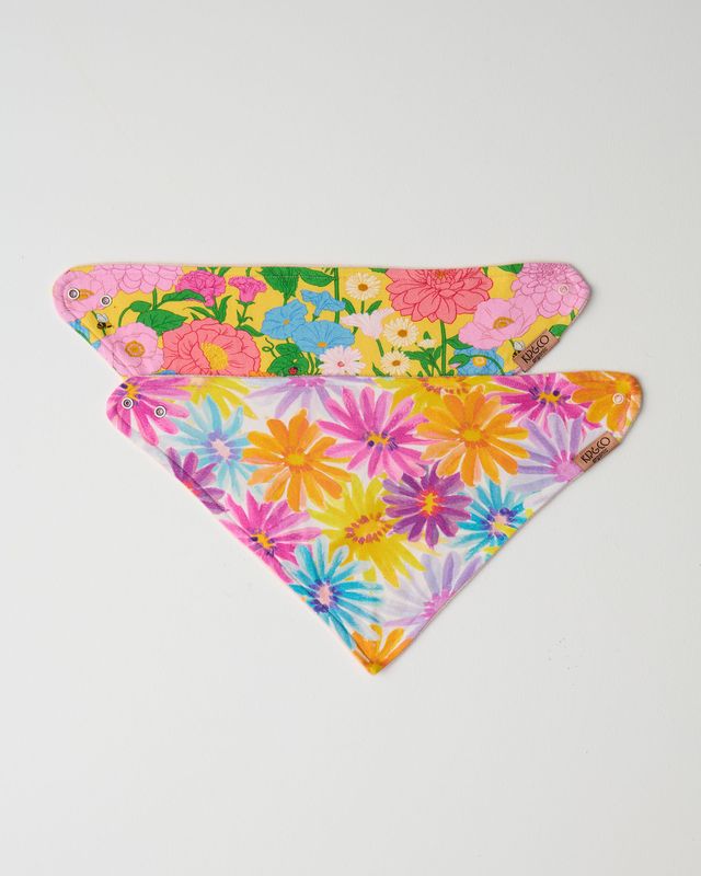 Kip and Co Baby Dribble Bib Set - Flower Power
