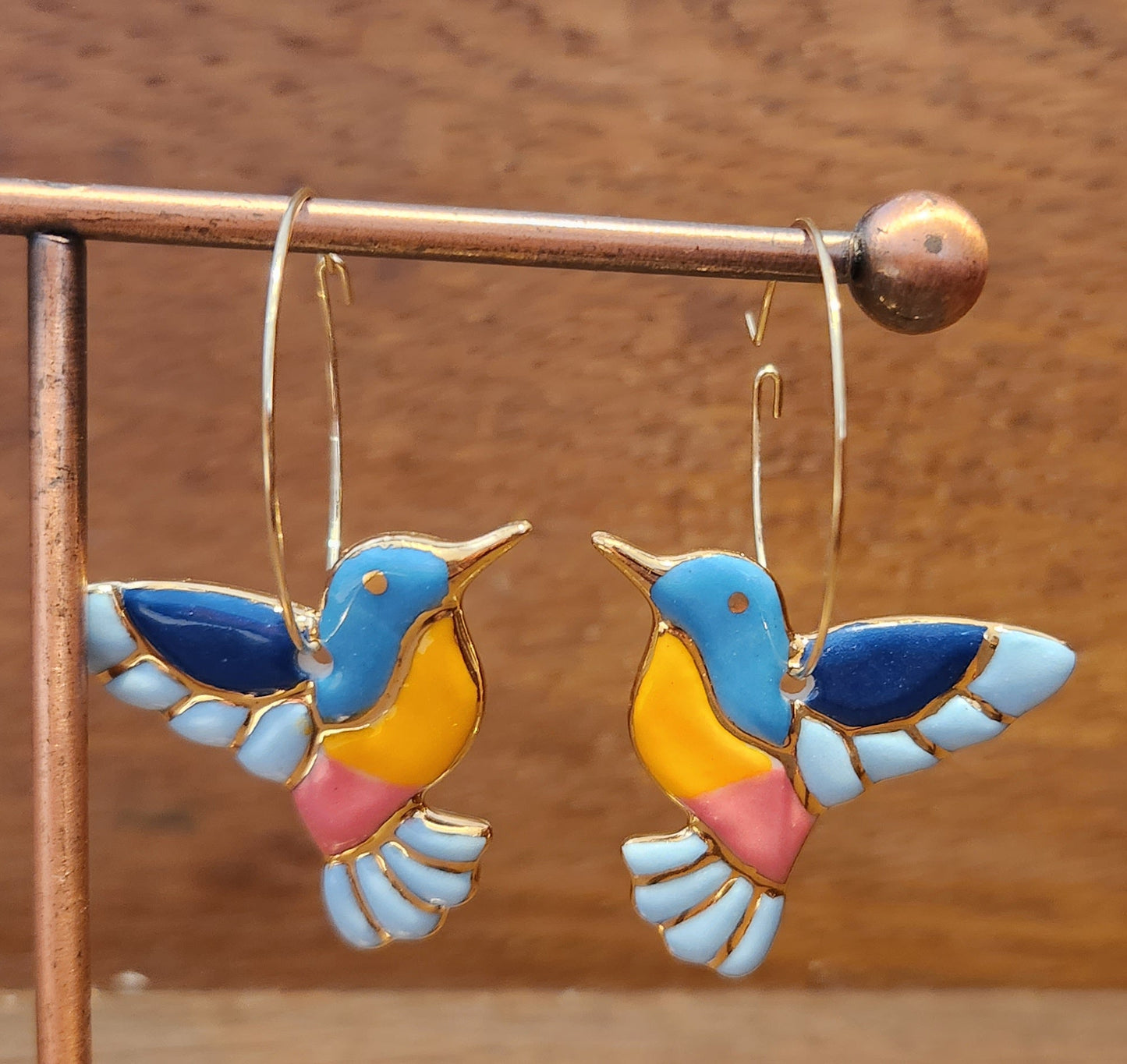 Large Hummingbird Earrings