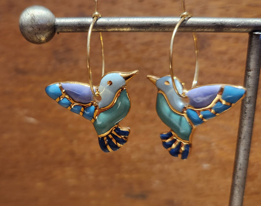 Small Hummingbird Earrings