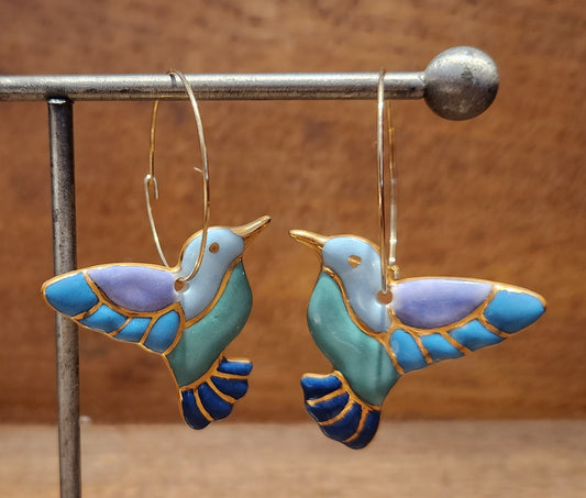 Large Hummingbird Earrings