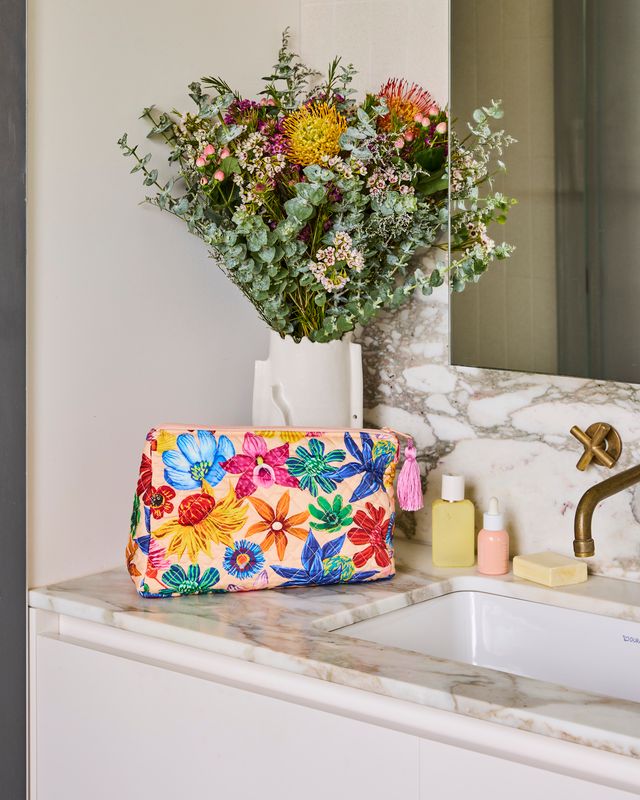 Kip and Co Quilted Toiletry Purse - Wild Flowers