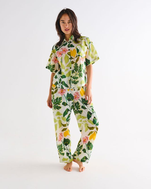Kip and Co Adult Organic Short Sleeve and Pant Pyjama Set - Wander